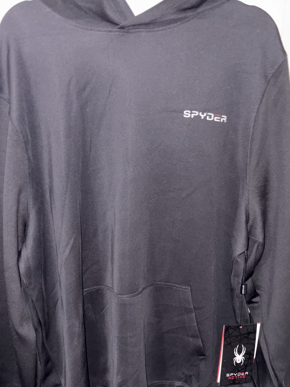 Spyder Black and Red Active Men's Tag
